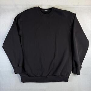 Talentless Sweatshirt Mens 2XL Black Heavyweight Crewneck Fleece 100% Cotton